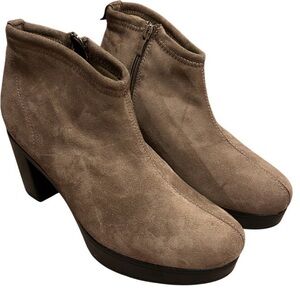 Women's Suede Tan Ankle Boots